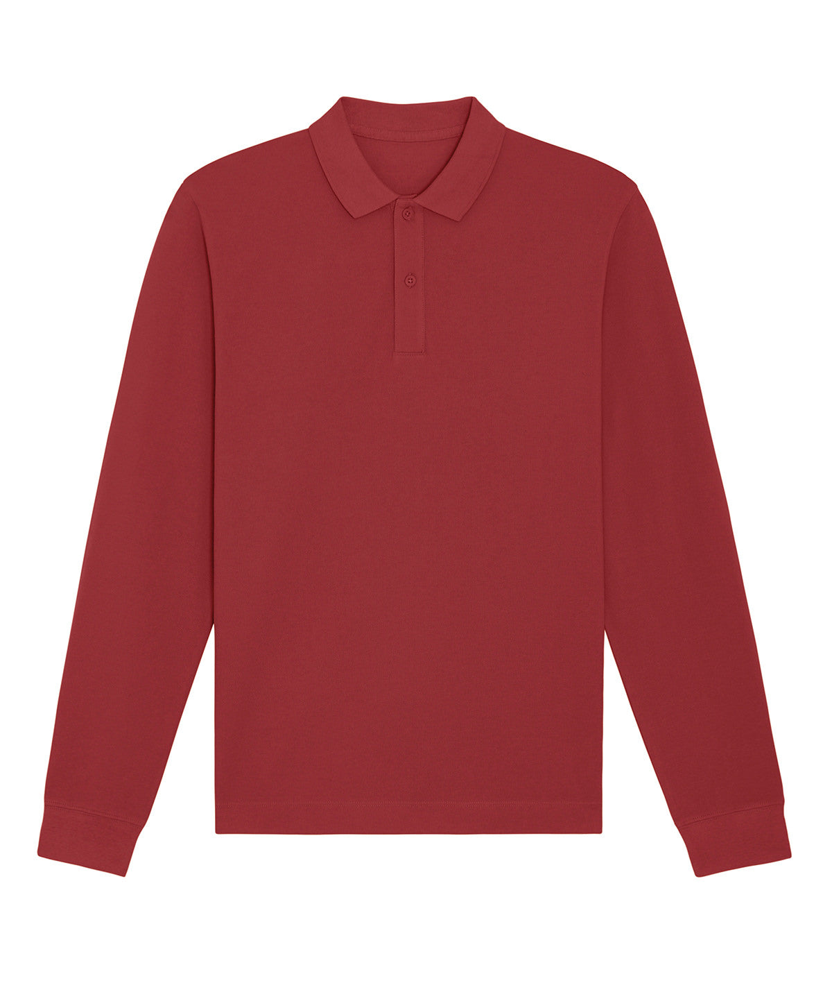 Stanley/Stella Prepster Long Sleeve Unisex Polo Red Earth - XS - Shirts