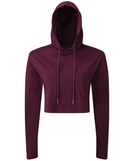 TriDri Womens Cropped Hooded Long Sleeve T-Shirt