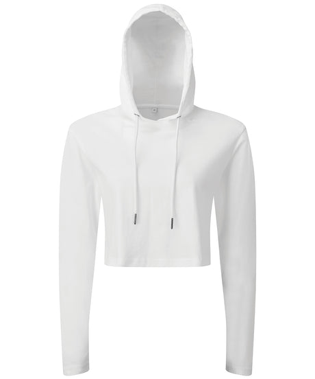 TriDri Womens Cropped Hooded Long Sleeve T-Shirt