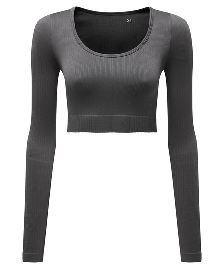 TriDri Womens Ribbed Seamless '3D Fit' Crop Top