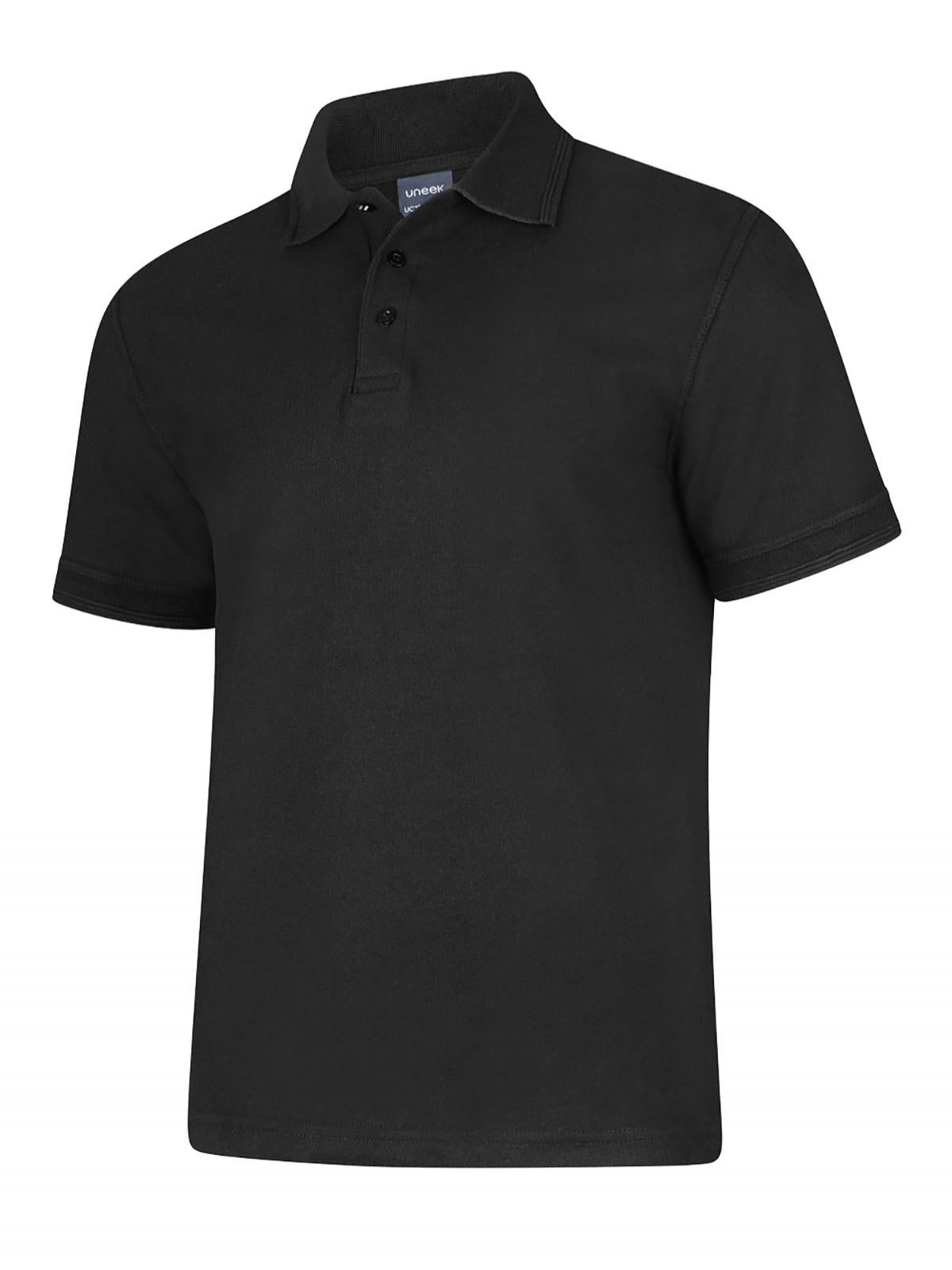 Uneek UC108 - Deluxe Polo Shirt Black - Shirts
