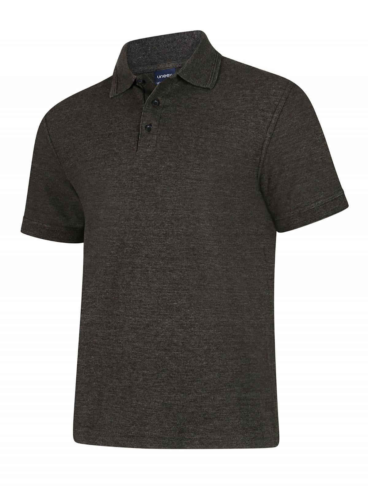 Uneek UC108 - Deluxe Polo Shirt Charcoal - Shirts: Gray