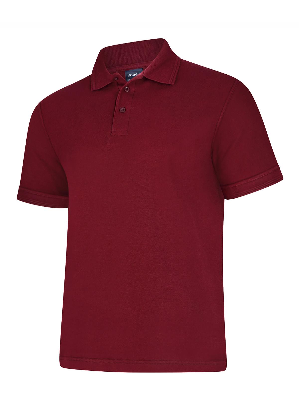 Uneek UC108 - Deluxe Polo Shirt Maroon - Shirts: Red