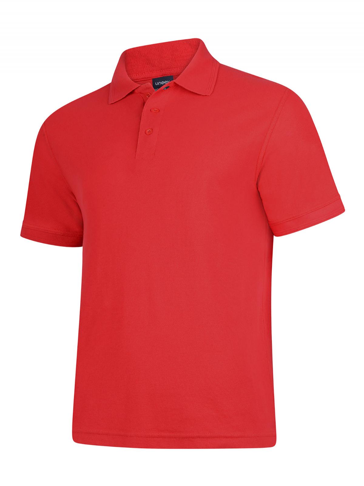 Uneek UC108 - Deluxe Polo Shirt Red - Shirts