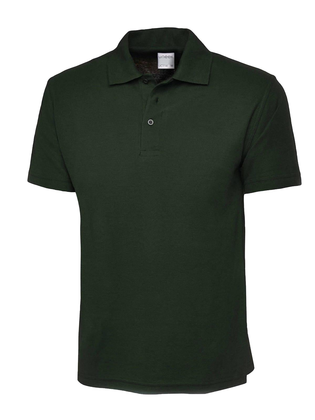 Uneek UC114 - Mens Ultra Cotton Polo Shirt Bottle Green - Shirts