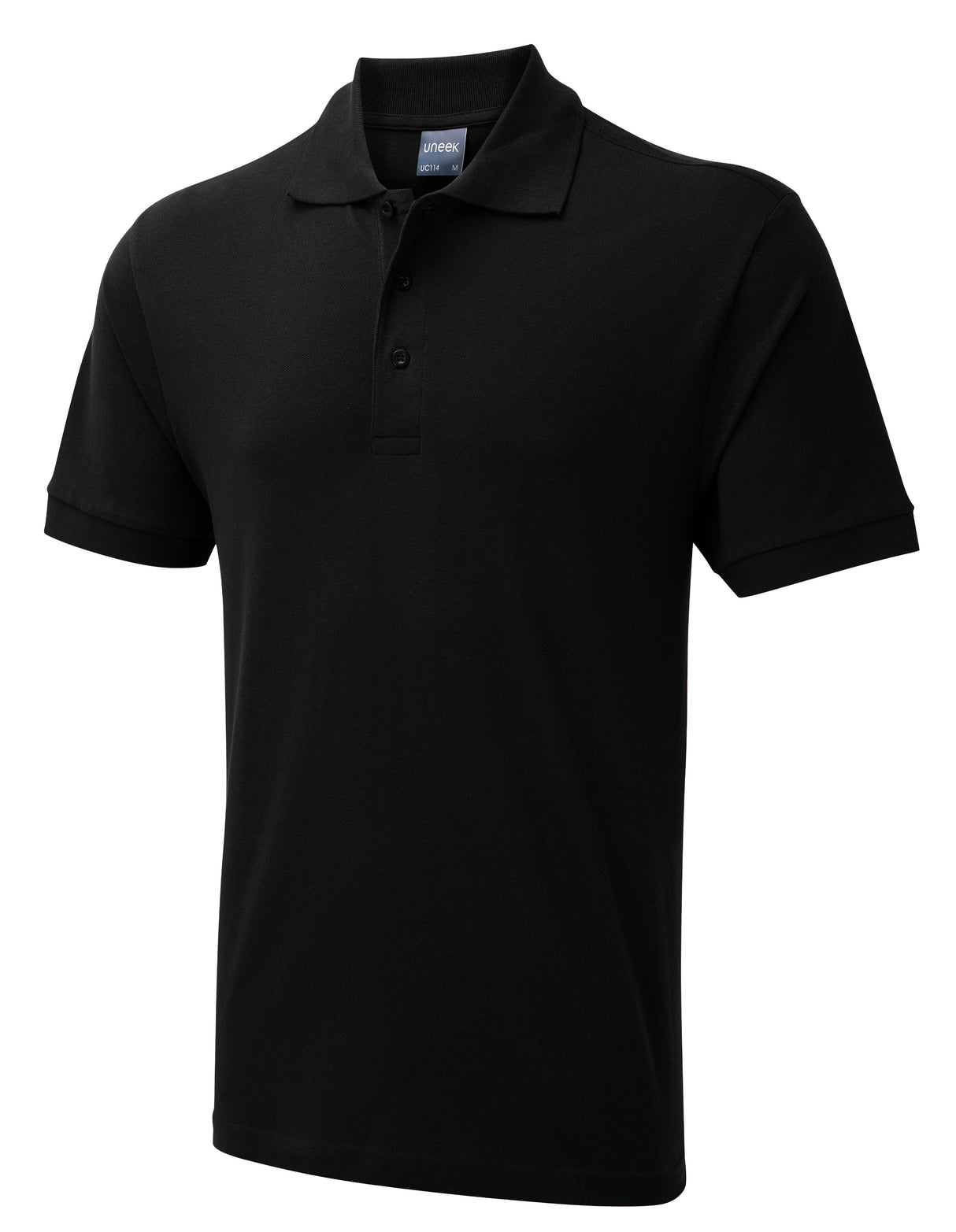 Uneek UC114 - Mens Ultra Cotton Polo Shirt Black - Shirts
