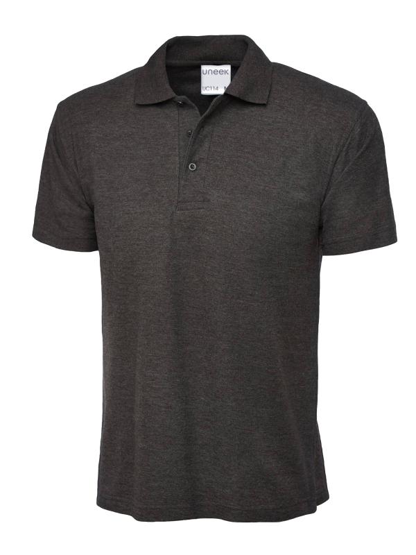 Uneek UC114 - Mens Ultra Cotton Polo Shirt Charcoal