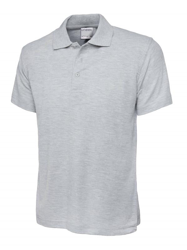 Uneek UC114 - Mens Ultra Cotton Polo Shirt Heather Grey