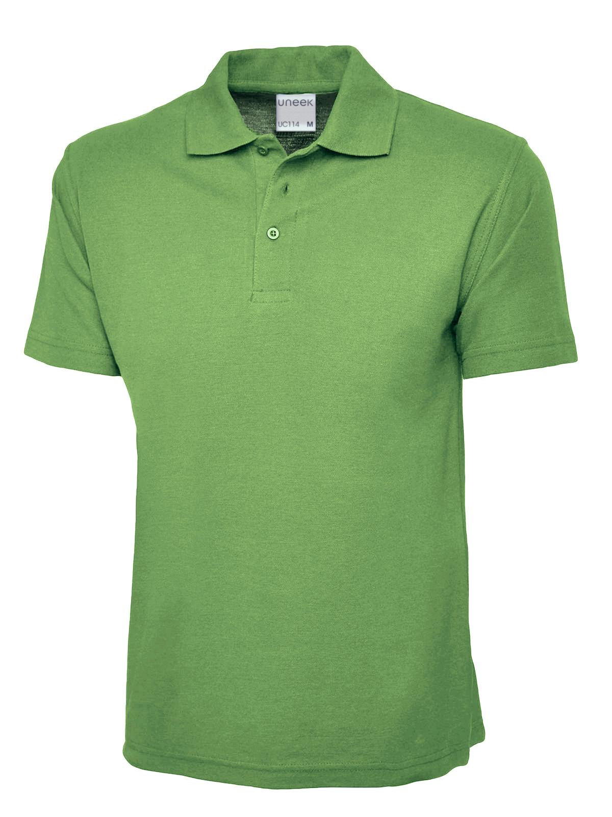 Uneek UC114 - Mens Ultra Cotton Polo Shirt Lime - Shirts: Green