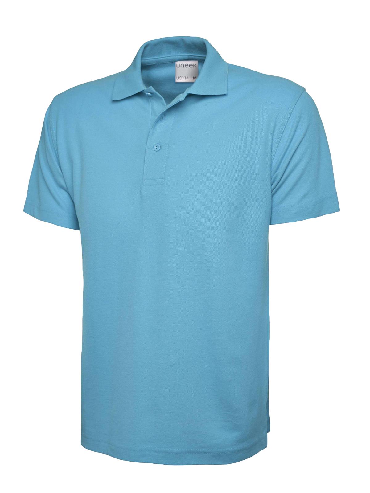 Uneek UC114 - Mens Ultra Cotton Polo Shirt Sky - Shirts: Blue
