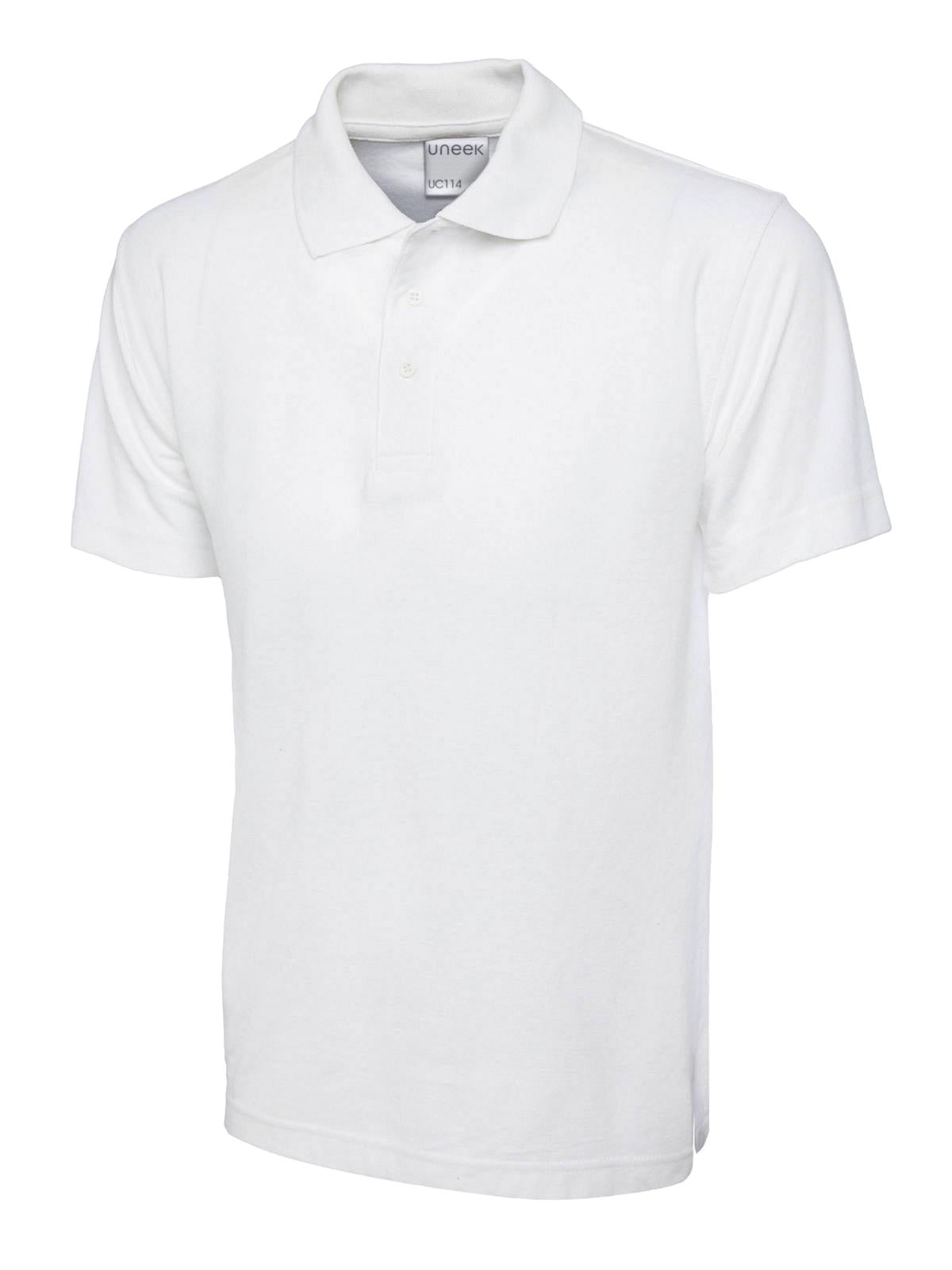 Uneek UC114 - Mens Ultra Cotton Polo Shirt White - Shirts