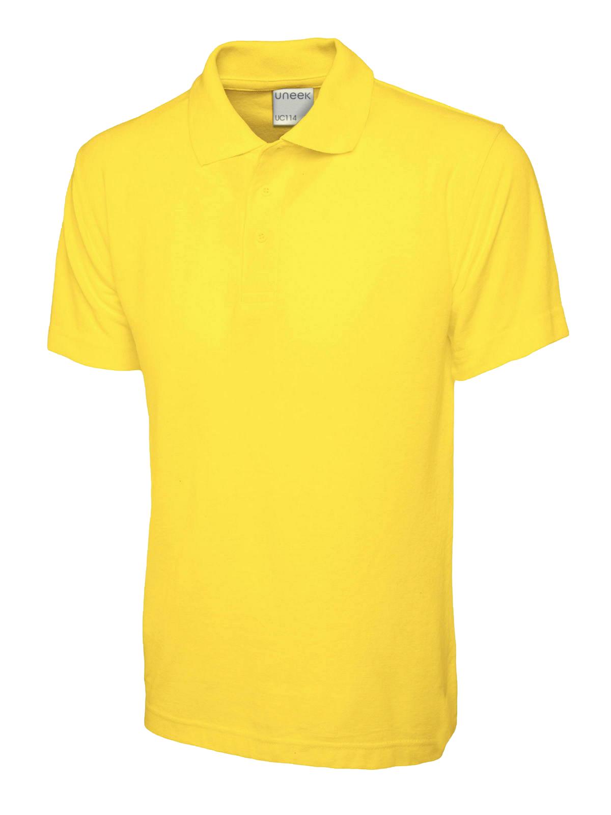Uneek UC114 - Mens Ultra Cotton Polo Shirt Yellow - Shirts