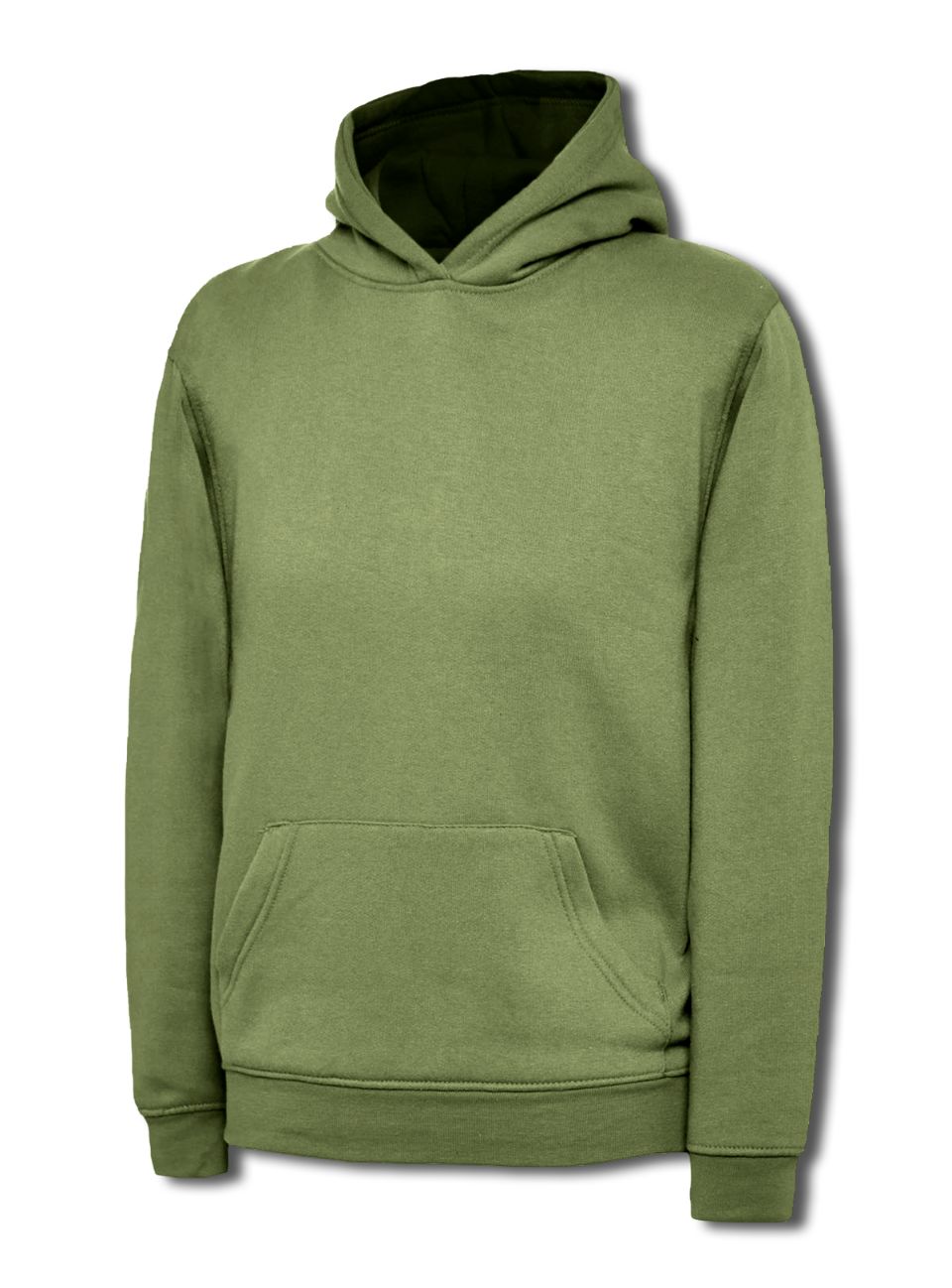 Uneek UC503 - Children’s Hooded Sweatshirt - Military Green / 11/13 Years - Hoodies: Yellow
