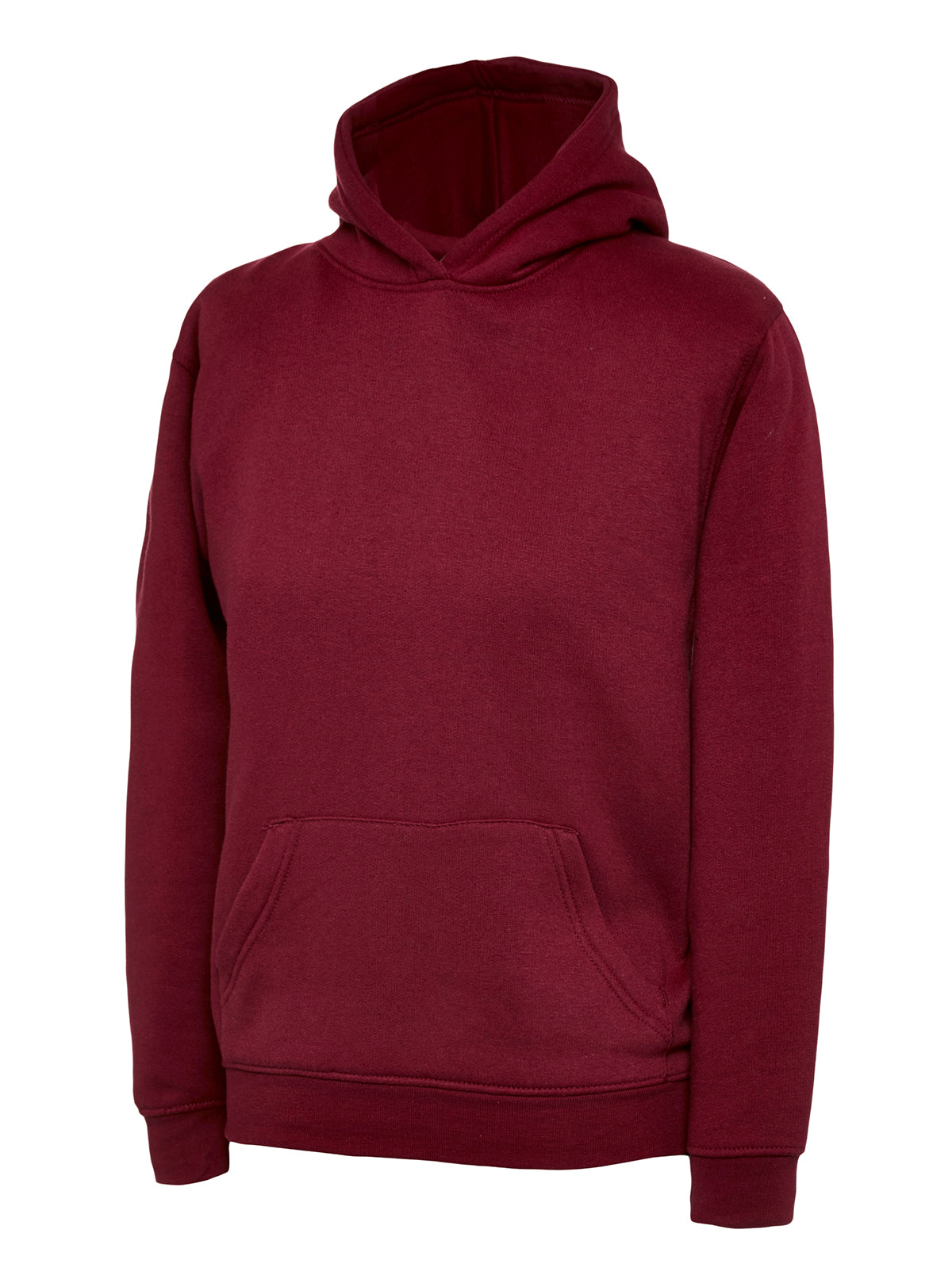 Uneek UC503 - Children’s Hooded Sweatshirt - Maroon / 11/13 Years - Hoodies: Yellow