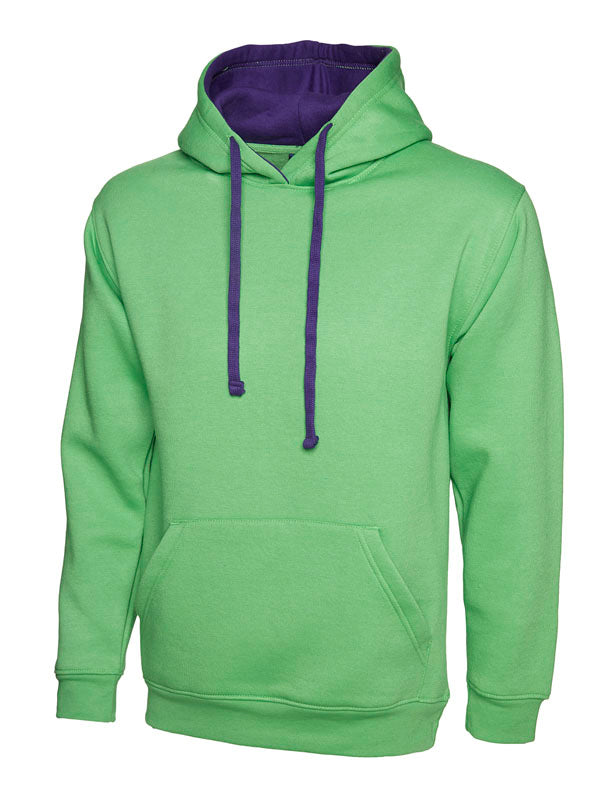 Uneek UC507 - Contrast Hooded Sweatshirt