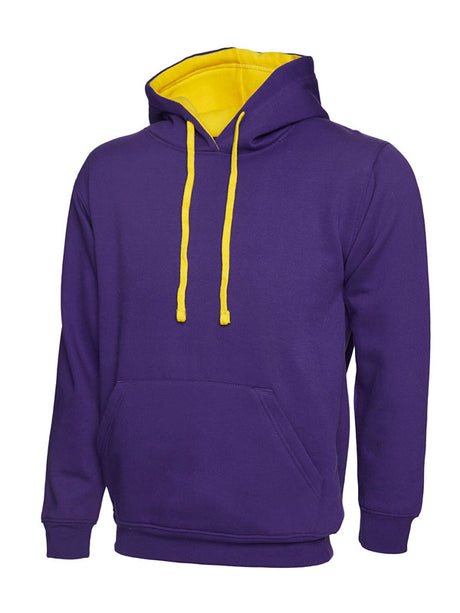 Uneek UC507 - Contrast Hooded Sweatshirt