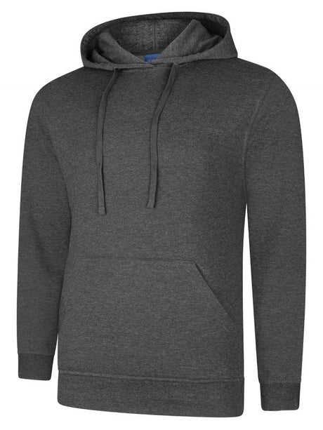 Uneek UC509 - Deluxe Hooded Sweatshirt Charcoal
