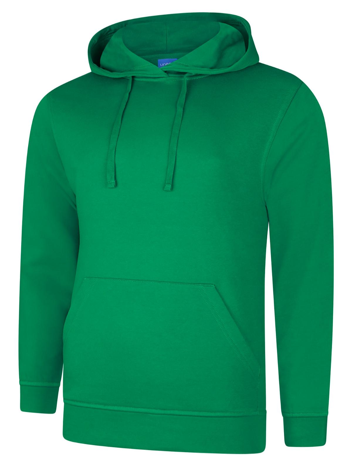 Uneek UC509 - Deluxe Hooded Sweatshirt - Kelly Green / XS - Hoodies: Yellow