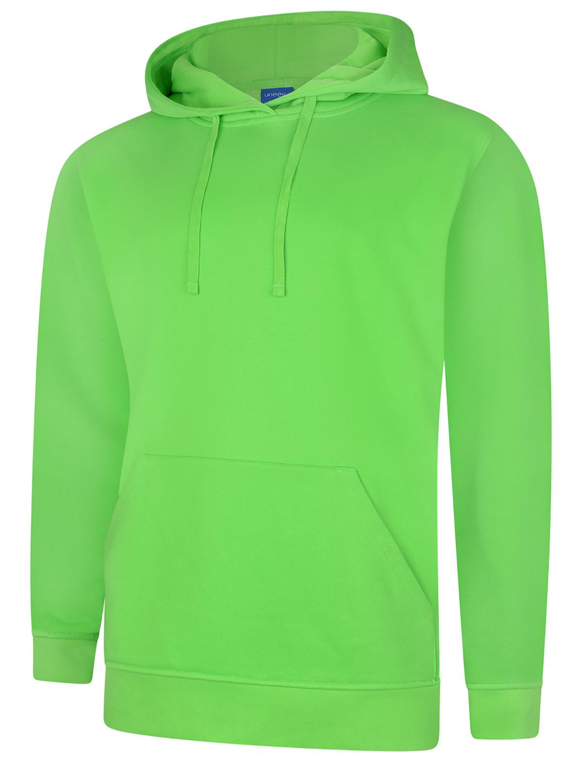 Uneek UC509 - Deluxe Hooded Sweatshirt - Lime / XS - Hoodies: Yellow
