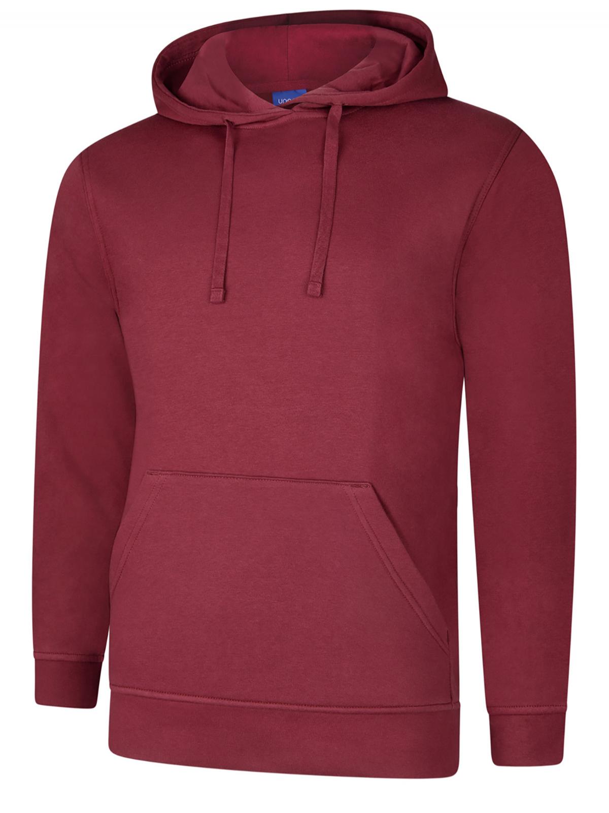 Uneek UC509 - Deluxe Hooded Sweatshirt - Maroon / XS - Hoodies: Yellow