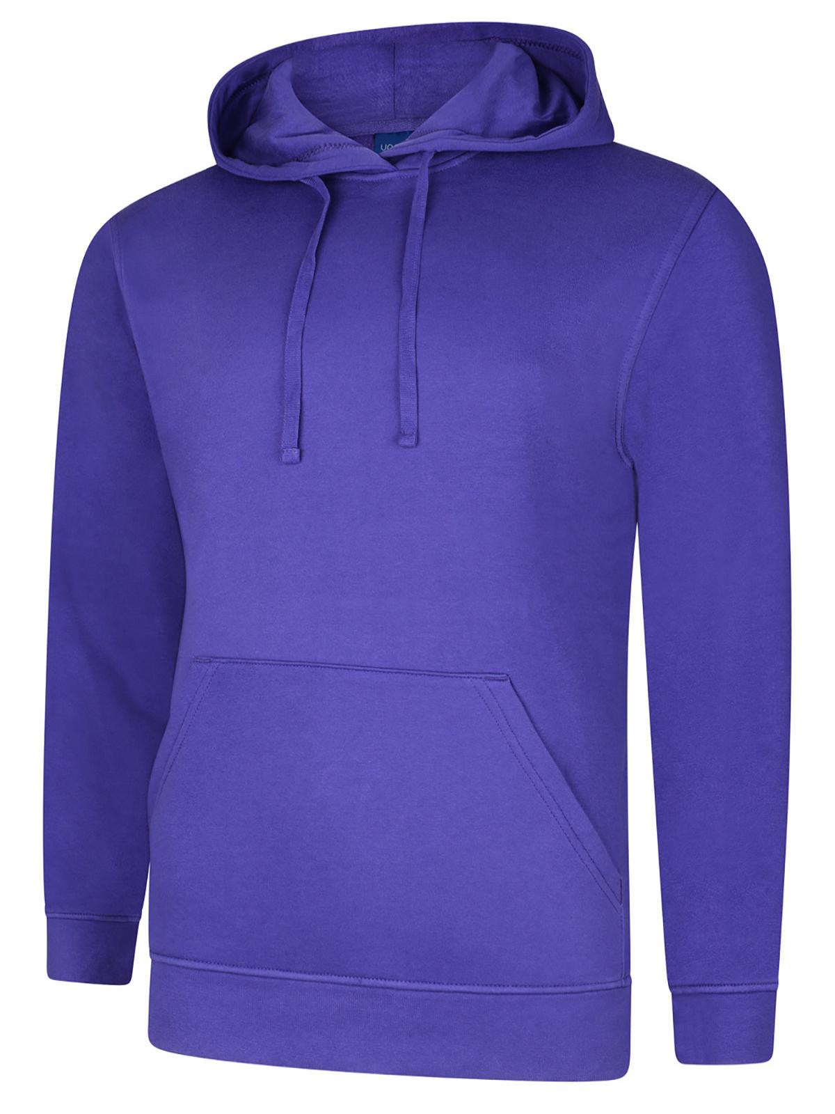 Uneek UC509 - Deluxe Hooded Sweatshirt - Purple / XS - Hoodies: Yellow