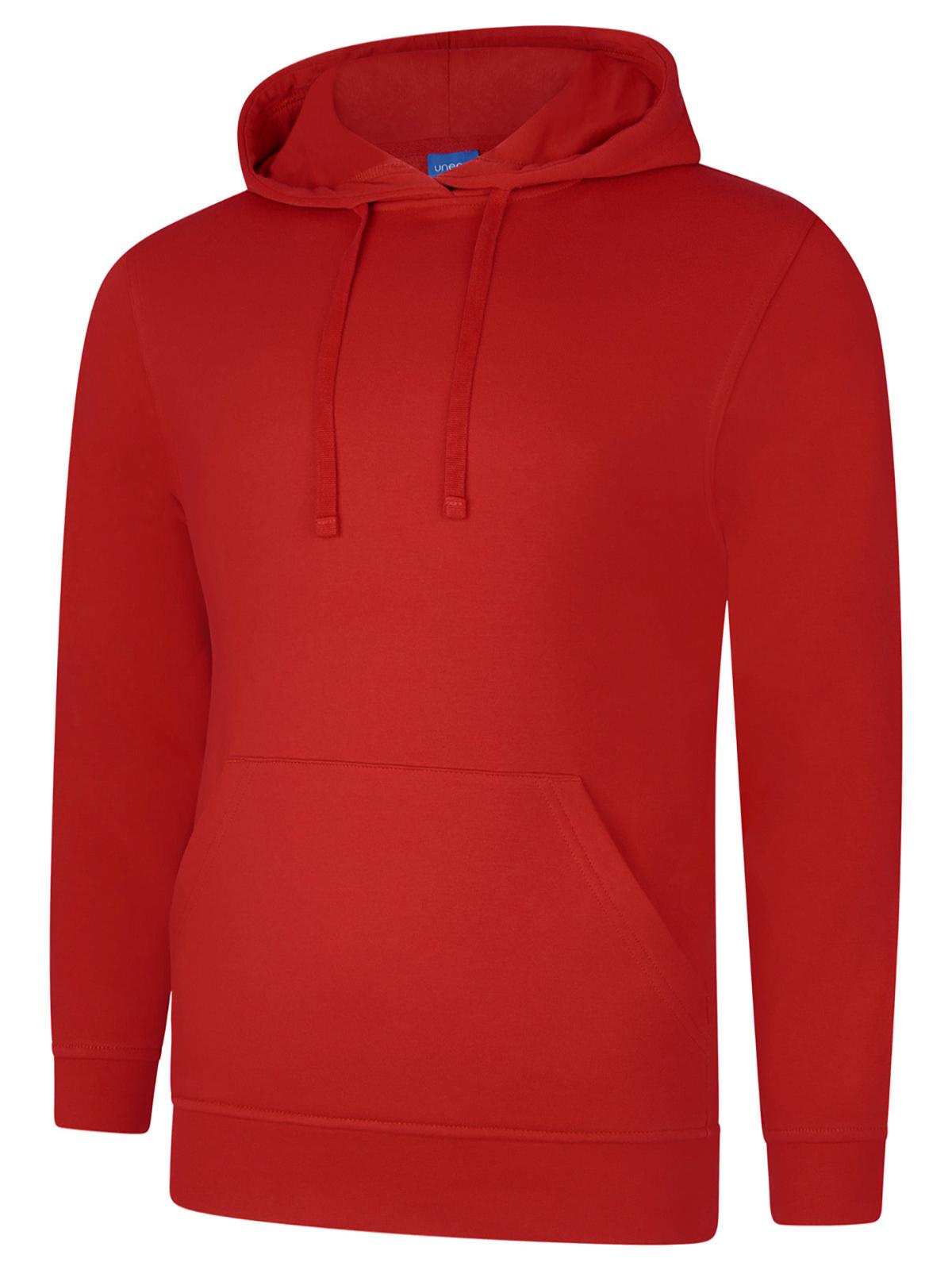 Uneek UC509 - Deluxe Hooded Sweatshirt - Sizzling Red / XS - Hoodies: Yellow