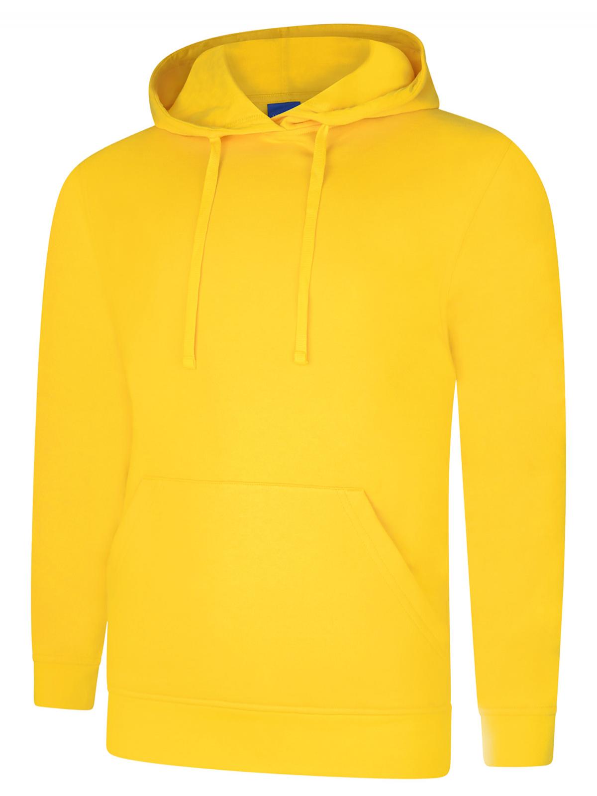Uneek UC509 - Deluxe Hooded Sweatshirt - Hoodies: Yellow