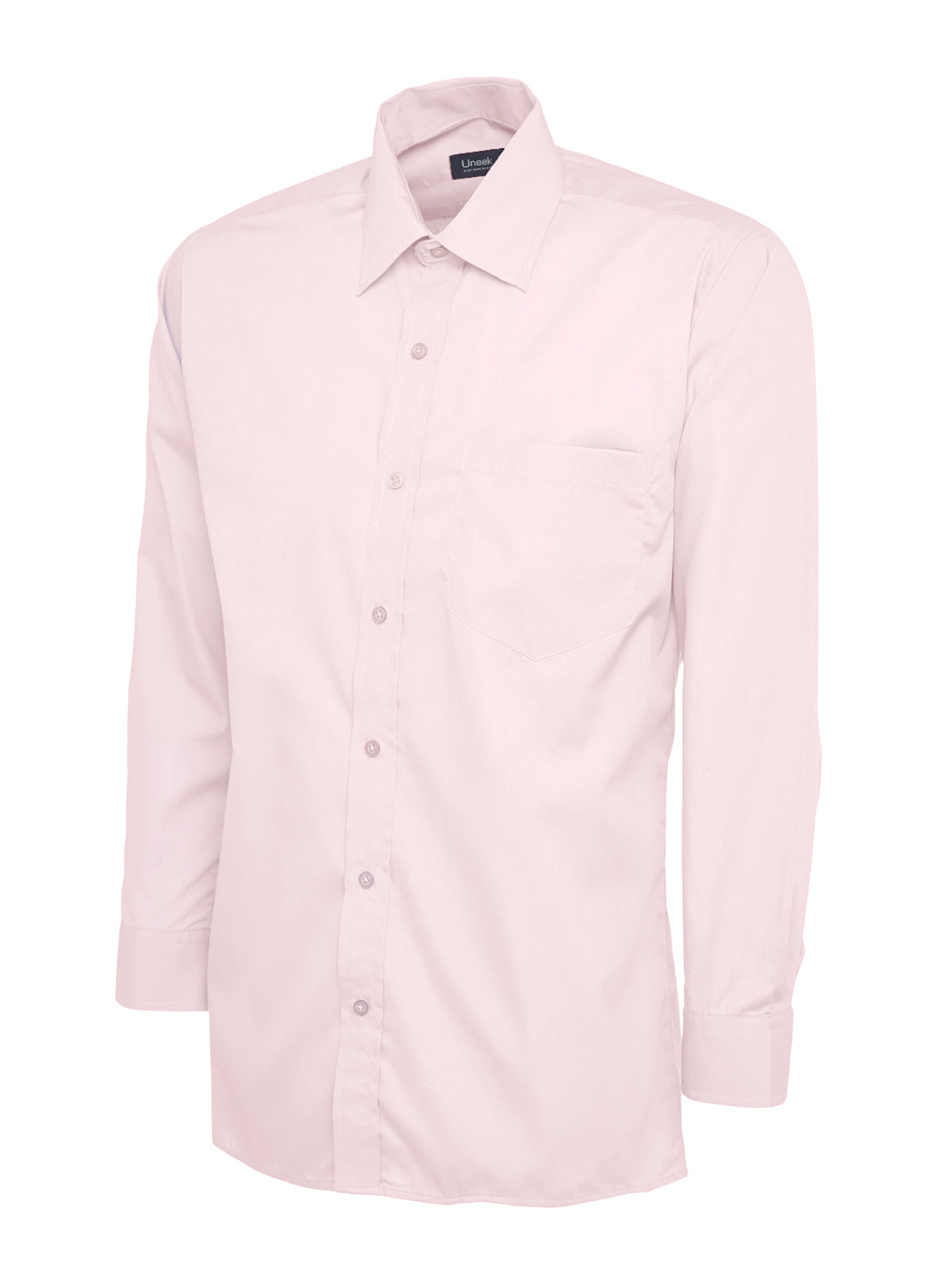 Uneek UC709 - Mens Poplin Full Sleeve Shirt Pink - Shirts