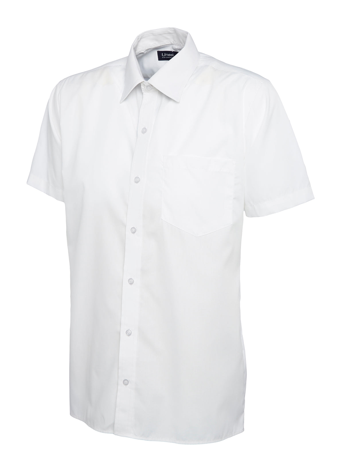 Uneek UC710 - Mens Poplin Half Sleeve Shirt White - Shirts