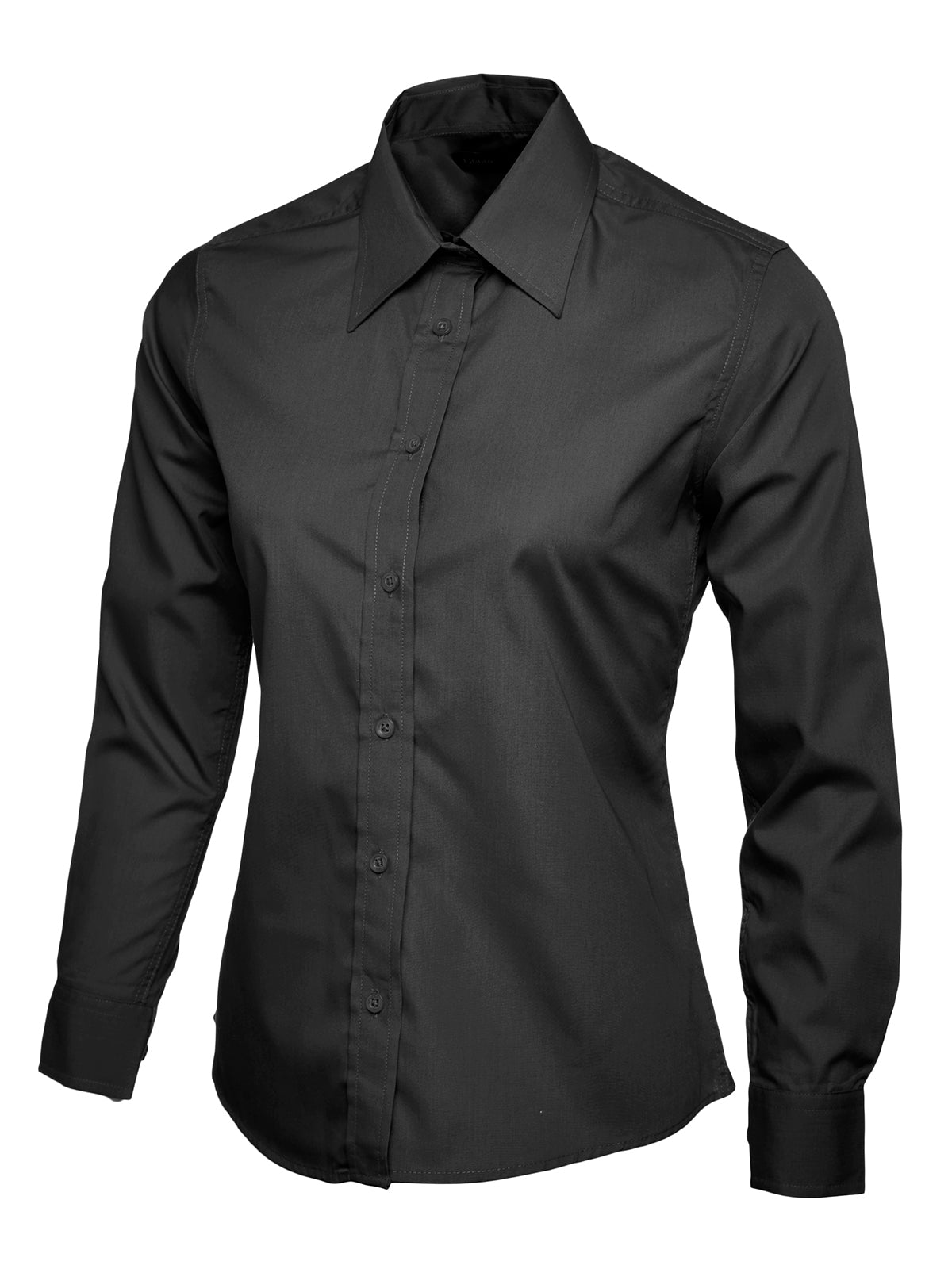 ladies_poplin_full_sleeve_shirt_black