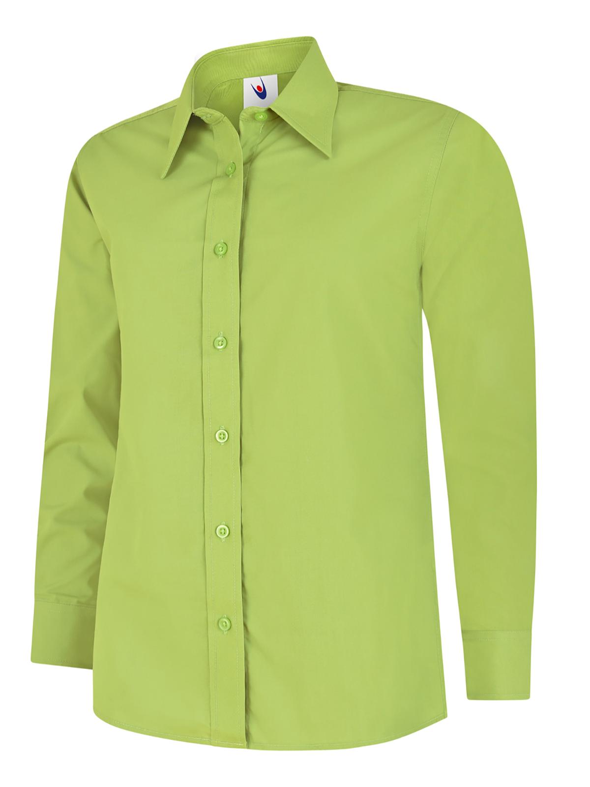 ladies_poplin_full_sleeve_shirt_lime