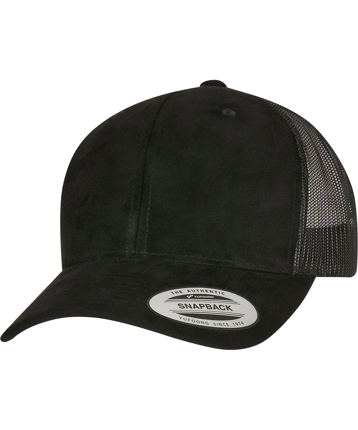Flexfit by Yupoong Imitation suede leather trucker cap