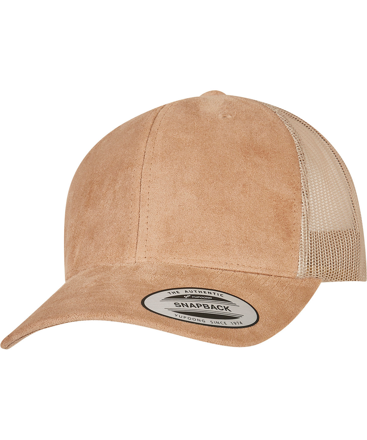 Flexfit by Yupoong Imitation suede leather trucker cap