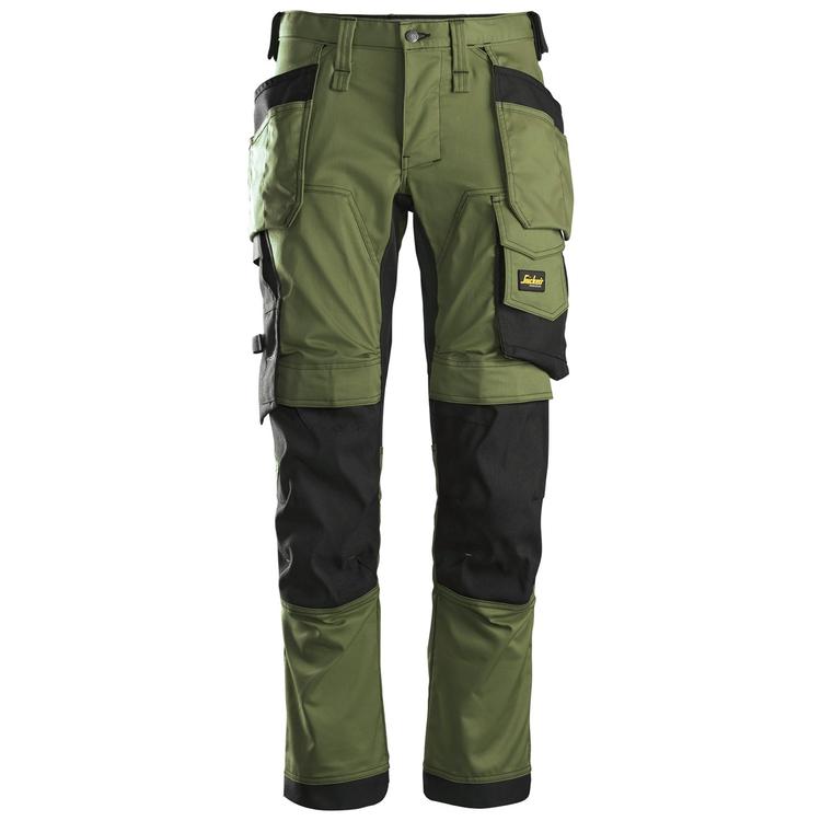 Snickers 6241 Allroundwork Stretch Trousers Holster pocket Khaki\Black