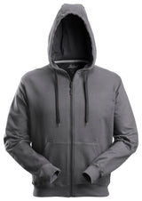 Snickers 2801 Classic Zip Hoodie Stgrey - Steel grey / XS - Sweatshirts