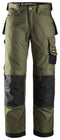 Snickers 3312 Duratwill Trousers, Green Olive green\Black