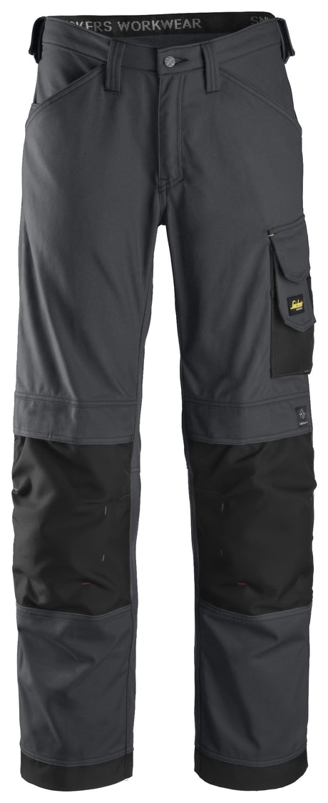 Snickers 3314 Canvas Trousers Steel Grey\Black