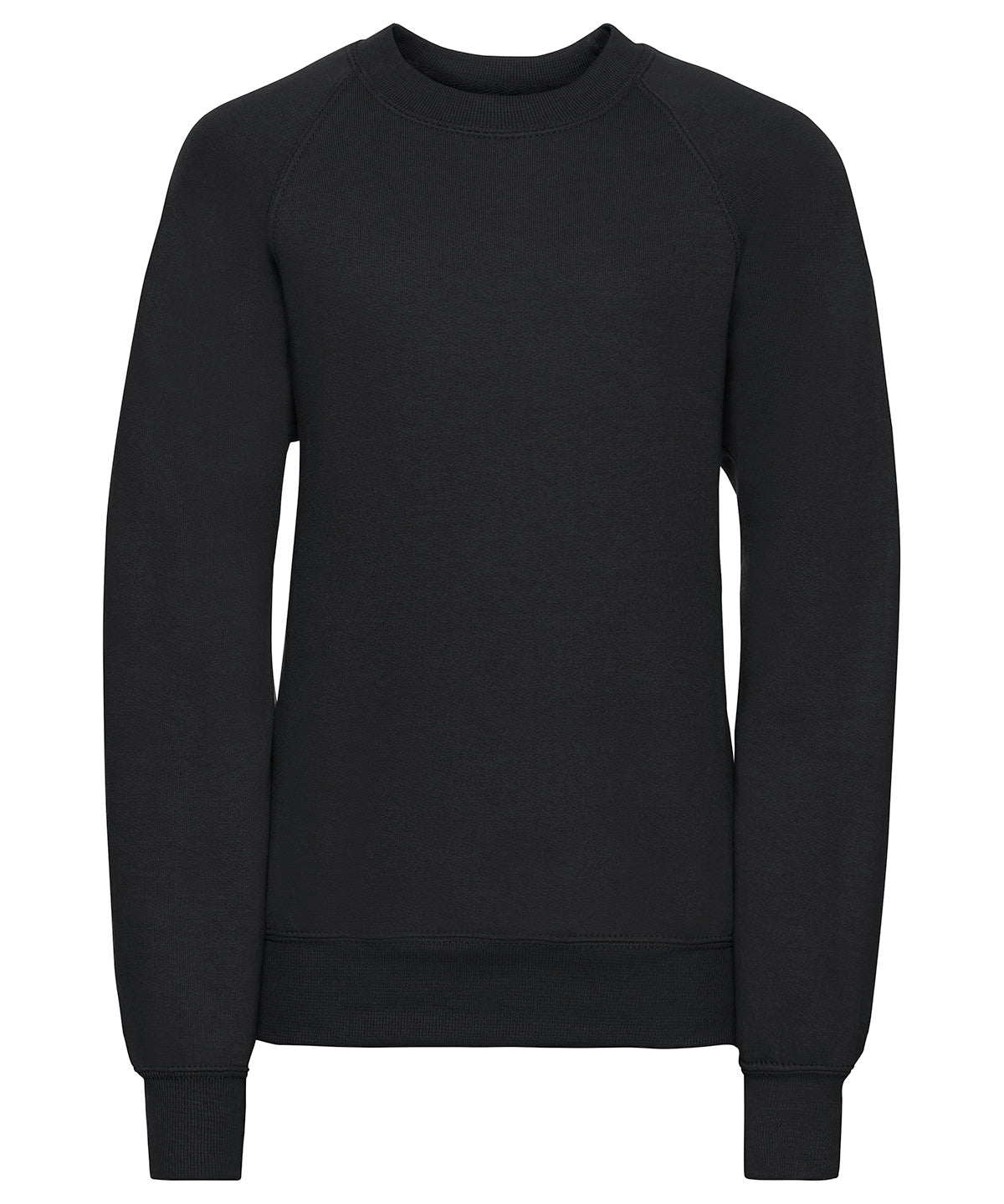 Russell Kids Raglan Sleeve Sweatshirt - Black / 1/2 Years - Sweatshirts