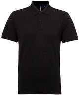 Asquith & Fox Men’s polycotton blend polo Black - S - Polo Shirts