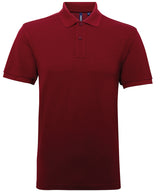 Asquith & Fox Men’s polycotton blend polo Burgundy - S - Polo Shirts