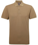 Asquith & Fox Men’s polycotton blend polo Khaki - S - Polo Shirts