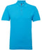 Asquith & Fox Men’s polycotton blend polo Turquoise