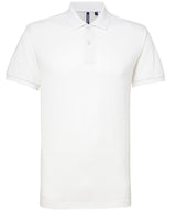 Asquith & Fox Men’s polycotton blend polo White - S - Polo Shirts