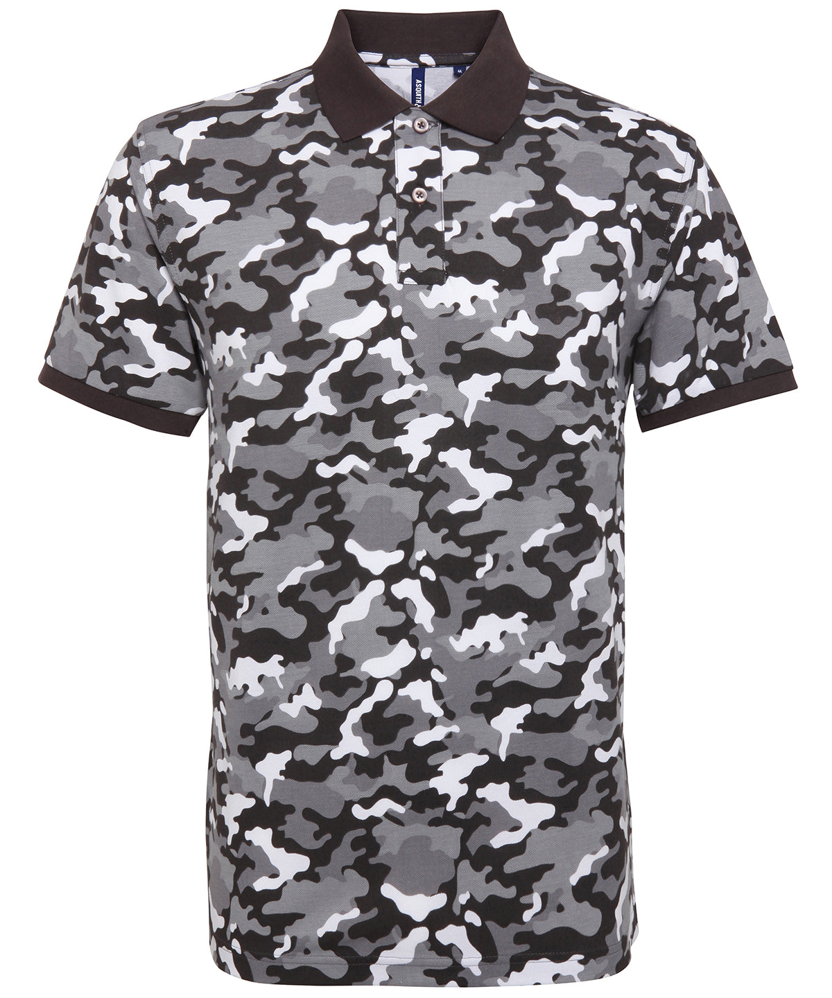 Asquith & Fox Mens camo piqué polo