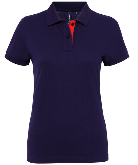 Asquith & Fox Womens contrast polo