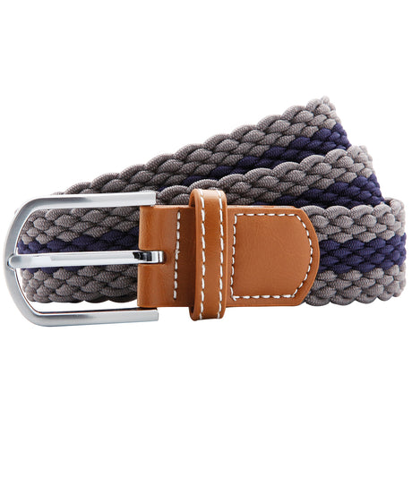 Asquith & Fox Two-colour stripe braid stretch belt