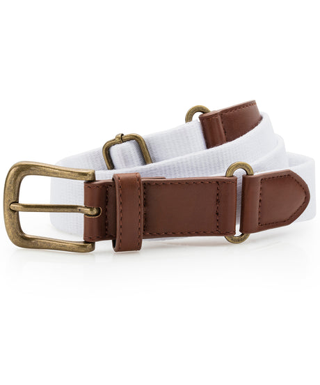 Asquith & Fox Faux leather and canvas belt