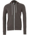 Bella Canvas Unisex polycotton fleece full-zip hoodie Asphalt