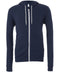 Bella Canvas Unisex polycotton fleece full-zip hoodie Navy