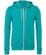 Bella Canvas Unisex Polycotton Fleece Full-Zip Hoodie - Teal / XS - Hoodies